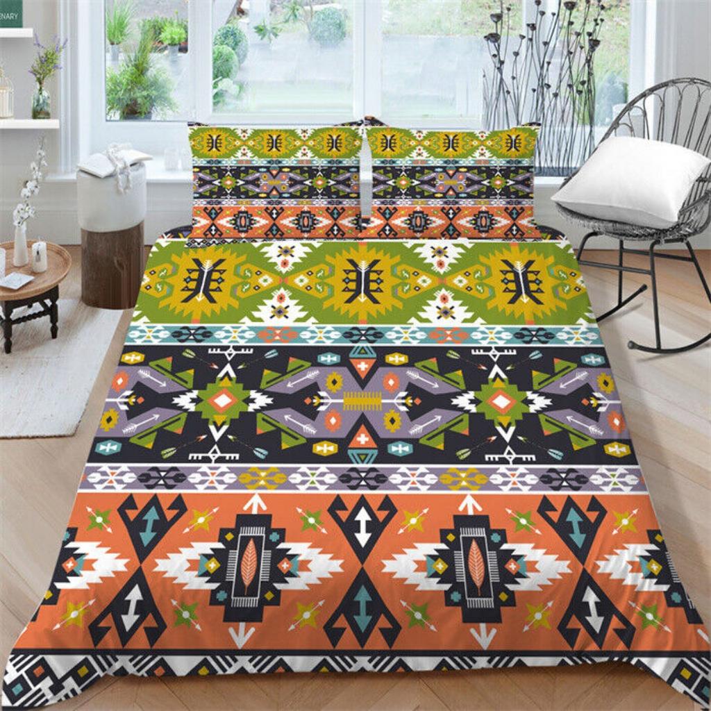Vector Ethnic Style Bedding Sets Soft Duvet Cover Set Highend Bedroom Decor Gift