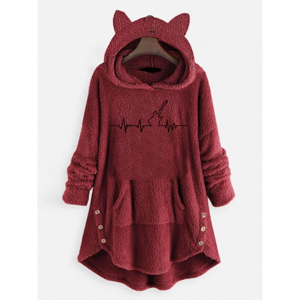 Autumn and Winter Hoodie, Women's Hooded Long Sleeved Double-sided Velvet Women's Oversized Jacket