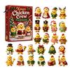 Weihnachtsparty-Mitgebsel 2026 WeihnachtsKüken Adventskalender, 24-Tage Countdown-Box mit Neuheiten Acryl-Anhänger, Festlicher Baum-Hänge-Dekor