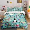 Colorful Dog Fitness Art Set Soft Comfortable Duvet Cover Bedding Set Included 1*Duvet Cover & 2*Pillowcases gift