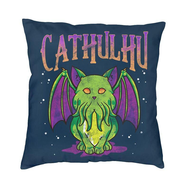 Federa per Cuscino Mostro del Mito di Lovecraft Cthulhu 50x50cm Poliestere Federa per Cuscino da Lancio Federa per Cuscino da Divano Sedia Decorazione Soggiorno