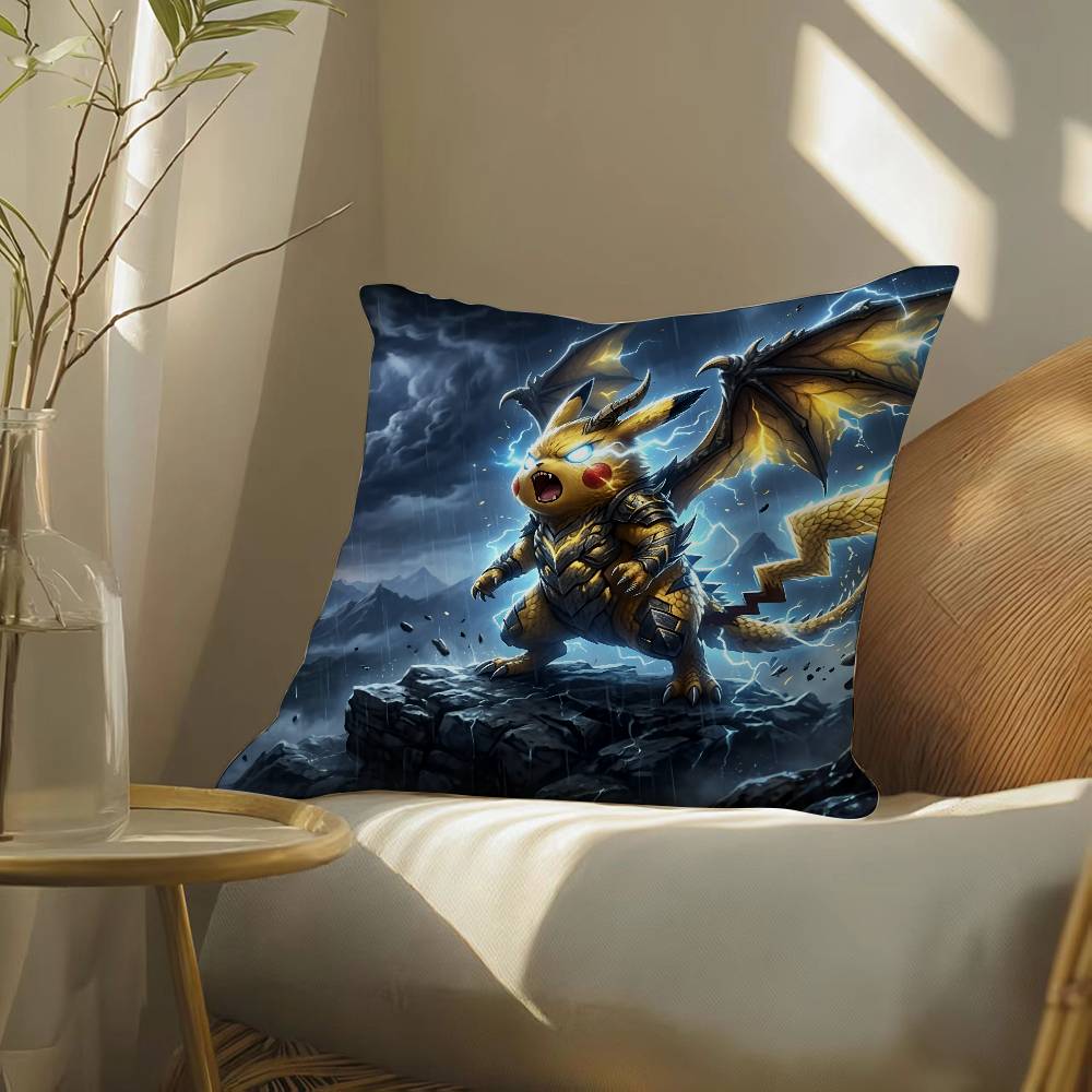 Pokemon Charizard Anime Plush Pillow Cover Soft Short Plush Cushion Cover For Sofa Bedroom Living Room Home Decor Gift