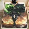 1PC Attack on Titan Print Flannel Blanket, High quality All Seasons, Home Decor, Warmth and Comfort, Perfect for Christmas Gifts