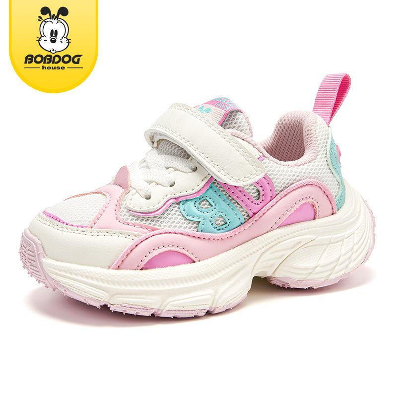 Babudou 2024 Autumn Kids  Breathable Soft Sole Dad Shoes for Boys and Girls 29 - Insole 18.6cm розовый