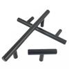 Sleek Black Stainless Steel T Bar Handles For Stylish Kitchen Cabinet Drawer Knobs