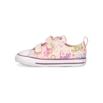 All Star 2V Soft Sole Comfortable Quality Shock Absorption Wear Resistant Low Top Walking Shoes Baby Sneaker Pink White A04762C
