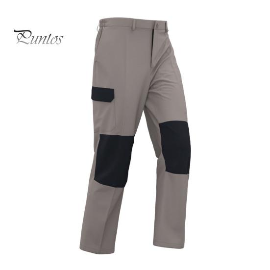 Men Cargo Pants Elastic Waist Multi-Pocket Storage Work Pants Patchwork Color Wear-resistant Cargo Trousers