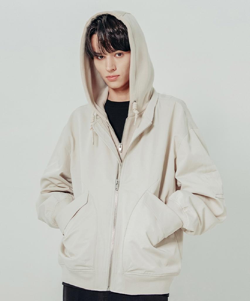 Adhoc Men'S New Ma-1 Jacket (Lt-Beige)