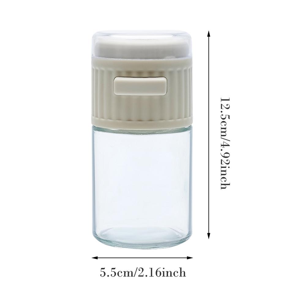 Portable Pepper Shaker Precise Quantitative Seasoning Bottle Powder Sugar Shaker Precise Quantitative Push Type Travel Salt