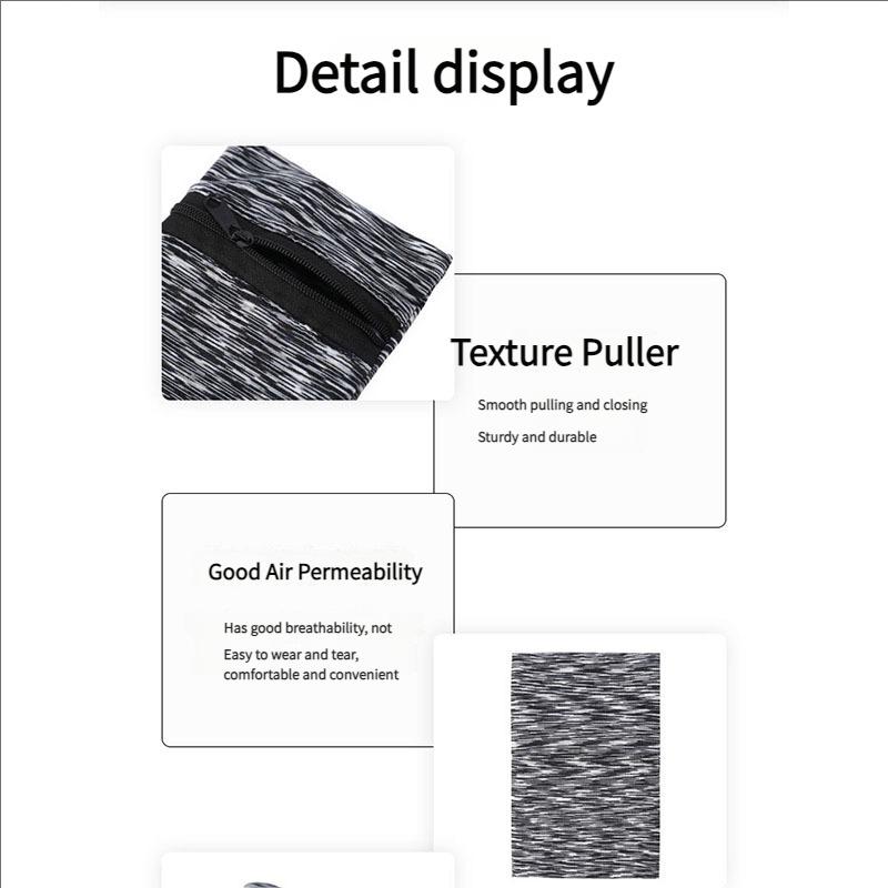 High-Elasticity Wrist Running Pack for Sports, Adjustable Armband Phone Holder Key Wallet Fitness Jogging Essentials