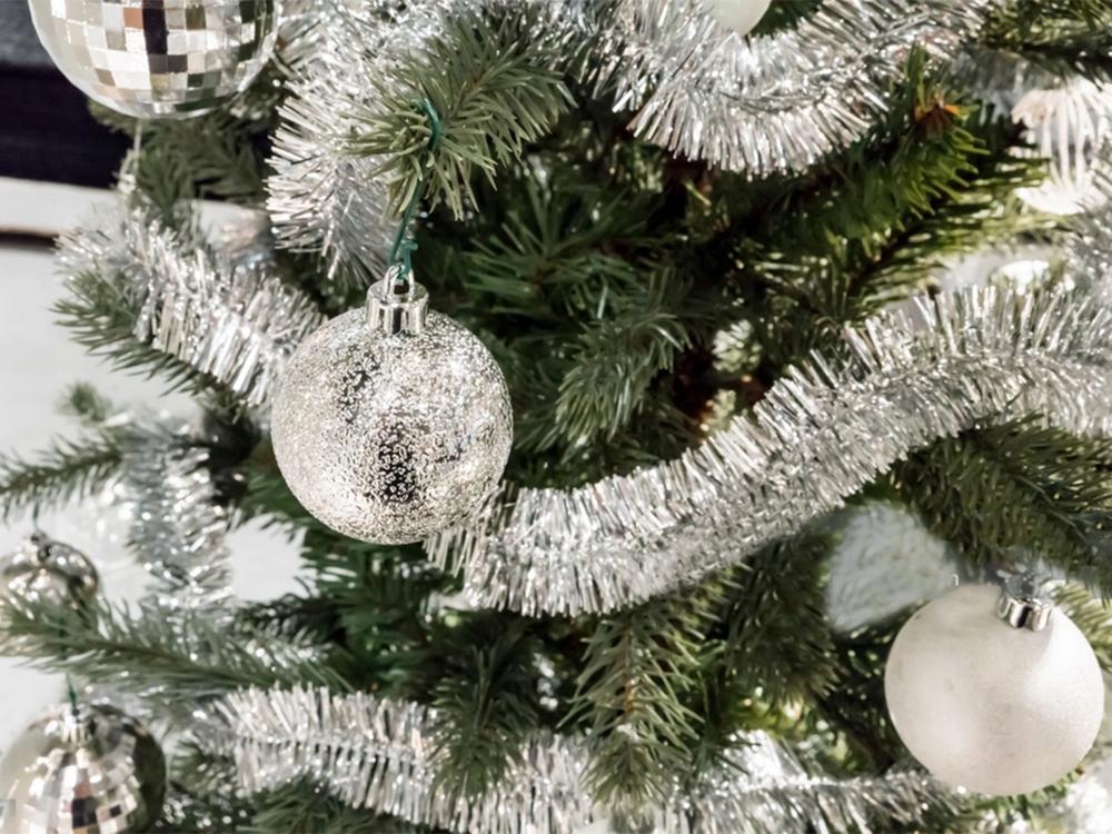 Silver Christmas Tree Chain 2M/7Cm (1800) Gab_A