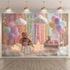 Geburtstagsparty Dekoration für Neugeborene Hintergrund Heißluftballon Bär Wolke Babyparty Porträt Fotografie Studio Zubehör