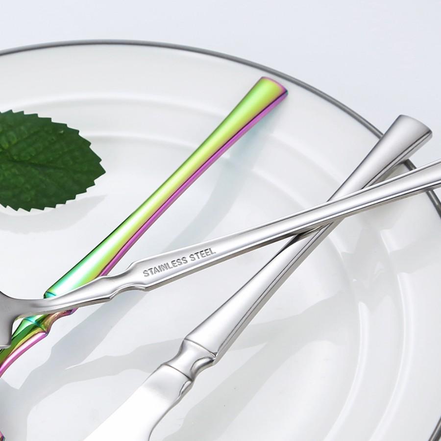 48 szt. Złoty Zestaw Obiadowy Ekskluzywna Stal Nierdzewna Zastawa Stołowa Sztućce Nóż Widelec Łyżeczka do Kawy Sztućce Można Myć w Zmywarce Prezent na Obiad