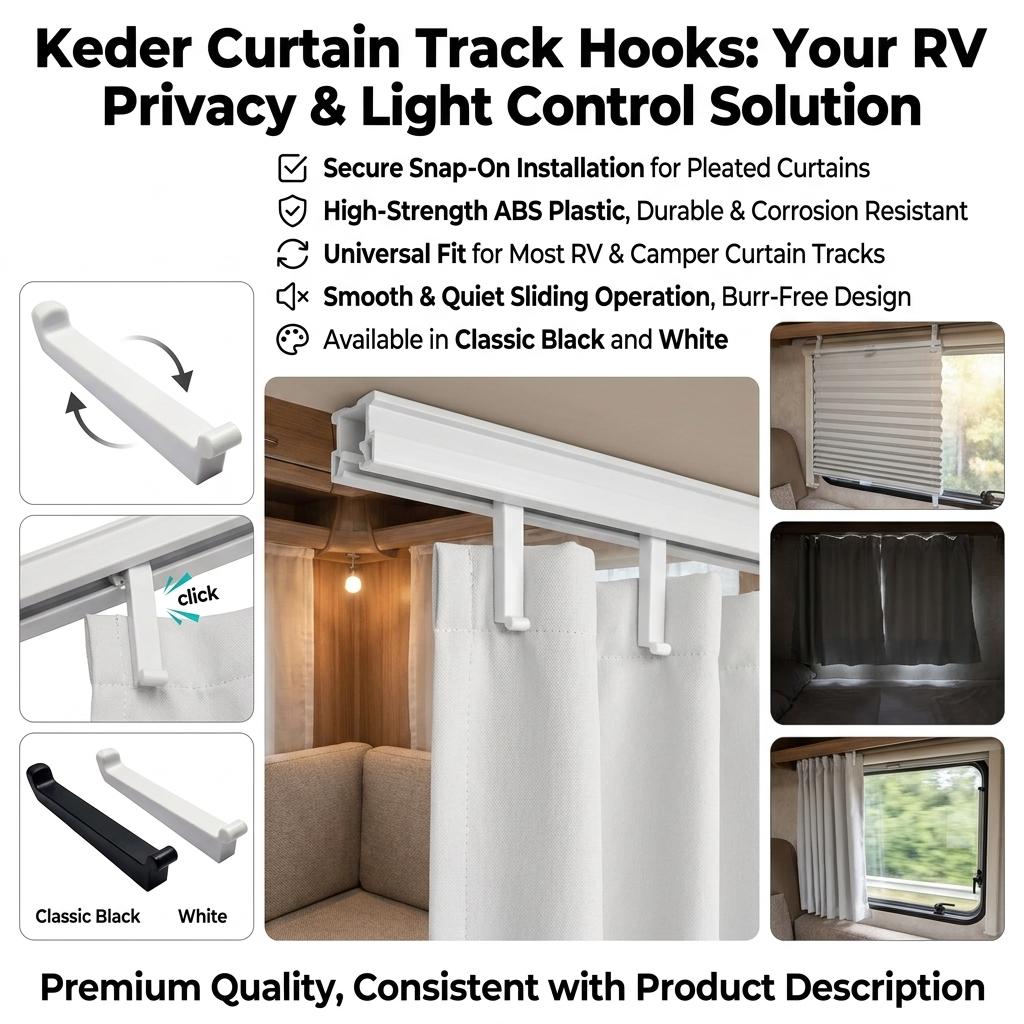 2pcs RV Awning Hooks for The Keder Track Above The Window Camping Awning Hooks Party Light Hangers Hats Outdoor Hanging Hooks
