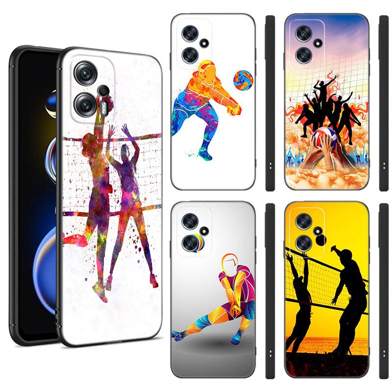 

Волейбольный спортивный черный силиконовый чехол для телефона Xiaomi POCO X3 X4 NFC F3 F4 GT F5 M3 M4 M6 X5 X6 Pro 5G C55 C65 M5 POCO M6 Pro 5G
