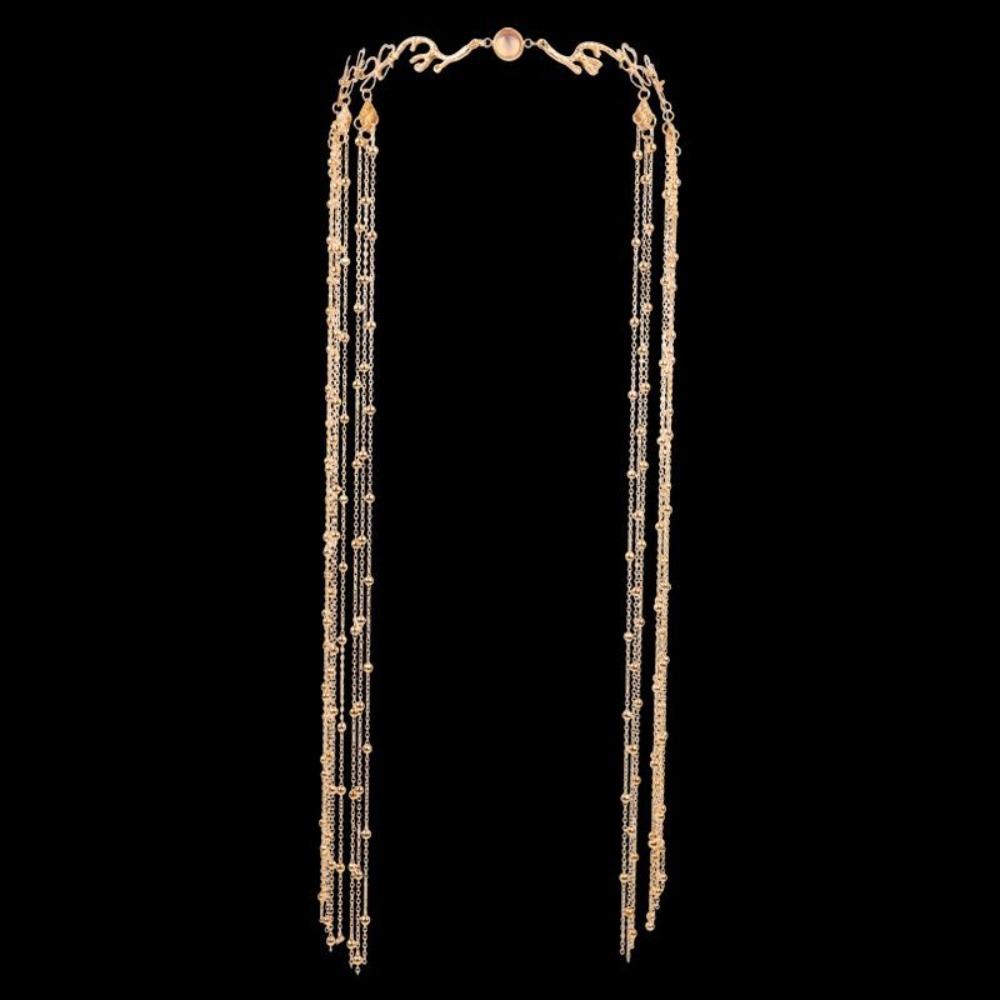 Vintage Crystal Long Tassel Forehead Ornament Headband Tassel Eyebrow Center Pendant Hair Ornament