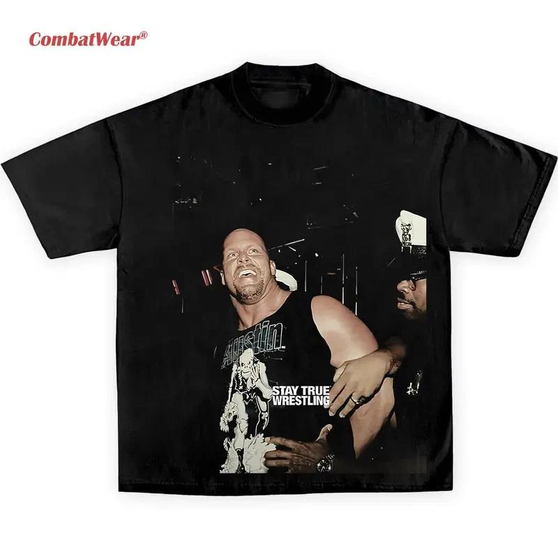 Retro Combat Sports Graphic Tee Vintage Wrestling Fan Shirt XXXL