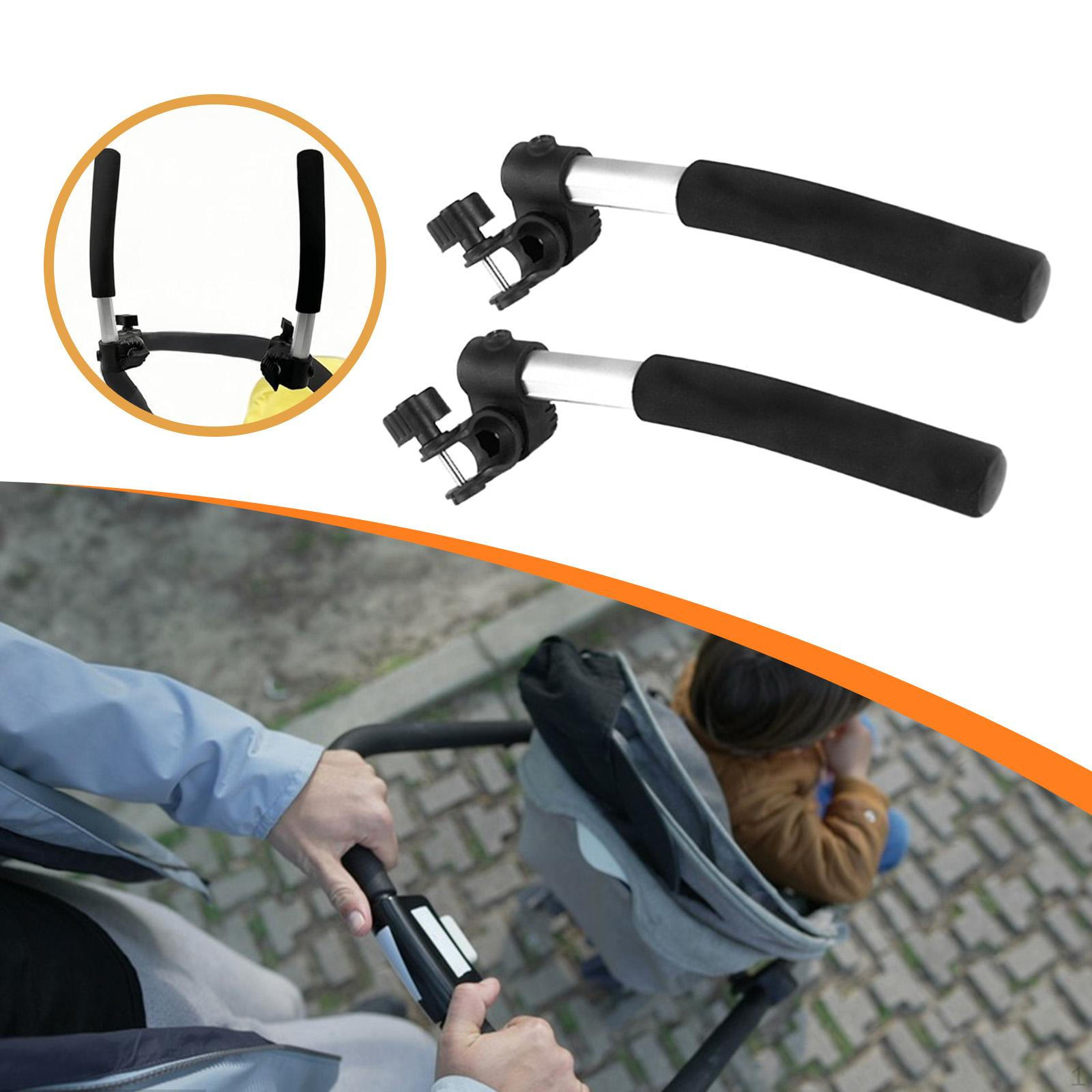 

2x Wheelchair Handle Extenders for Adults Non Slip Stroller Extension