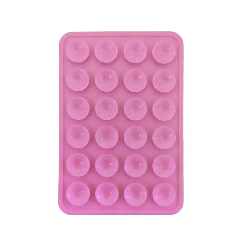 24 Grain Double-Sided Silicone Anti Slip Fixed Phone Case Thickened And Adhesive Free Multifunctional Double-Sided Suction Cup розовый