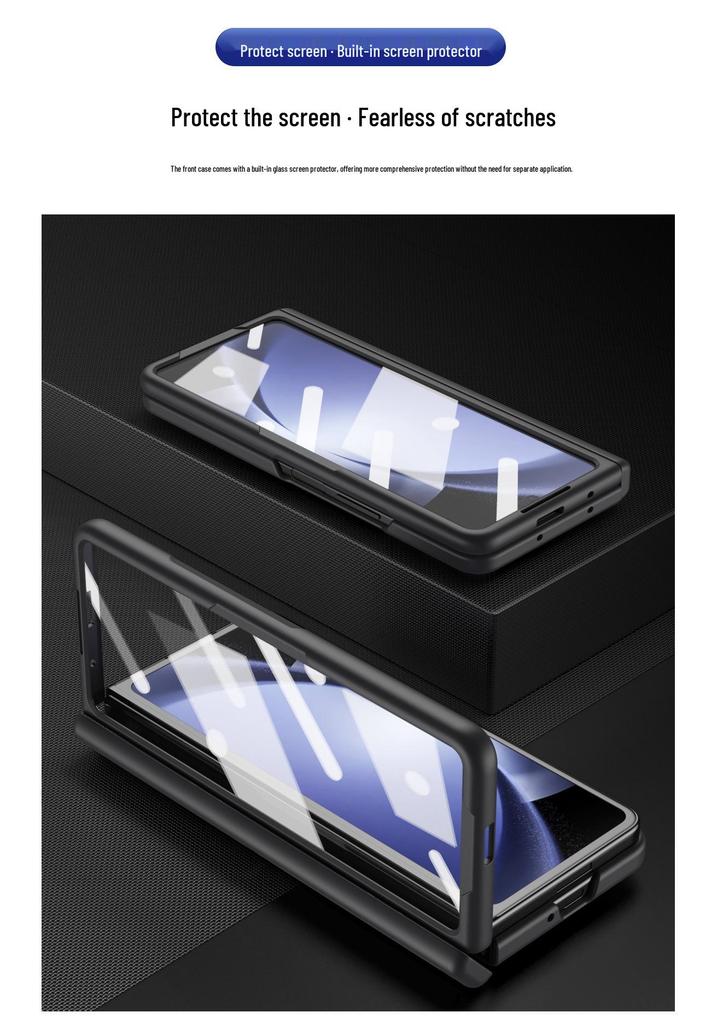 Samsung Z Fold8 Ultra Telefoonhoesje met Pennenhouder & Schermbeschermer voor Fold7/6, Stylus Stand.