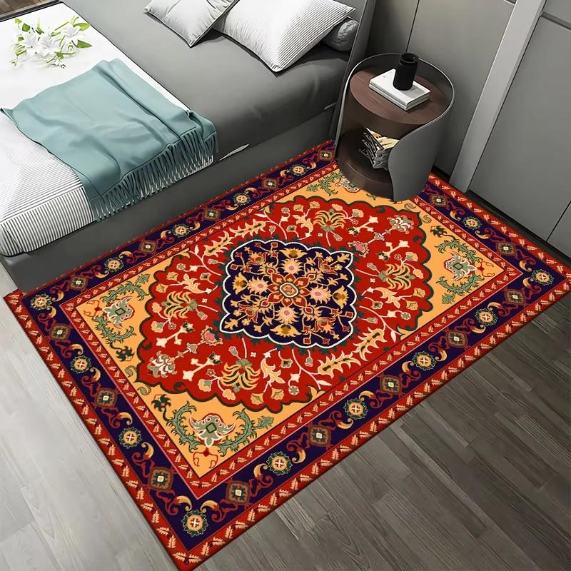 Bohemian Praní v pračce Koberec do obývacího pokoje Měkký Protiskluzový Etnický styl Koberec do ložnice Šatna Skládací Domácí dekorace