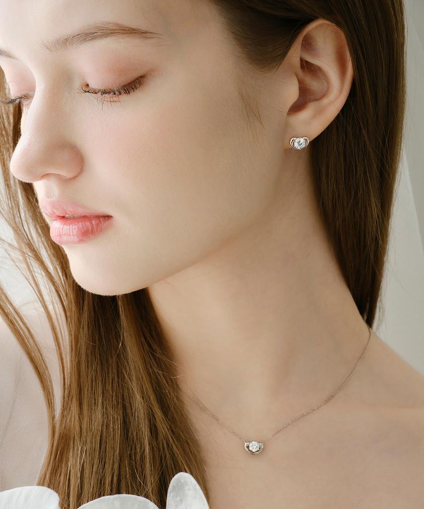 Reve Rv-Lab Diamond 0.5 Carat Phal. Love Earrings