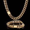 High Quality New Design Dubai Pure Gold Plated Cuban Link Chain Necklace Women Men Gold Chain
