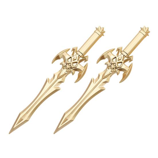 2Pcs Ancient Swords Shape Gel Pen with Black Ink Martial Arts