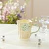 Pearl Glaze Hand-painted Relief Mug Home Office Light Luxury High-end Ceramic Water Cup High Value Cross-border Cup