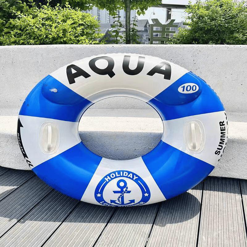 HANDUNYOU British Retro Double Airbag Swimming Ring