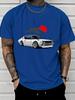 Classic Jdm Sports Car Mount Fuji Red Sun Graphic Unisexs Cotton Crew Neck Tee Short Sleeve Loose Casual Daily Street Male Wear Top