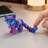 Eco Friendly Desktop Toys 3D Printed Cat Toy, Articulated Movable Joint Figurine for Desk Handheld Decompression Decor, Cute Sensory Fidget