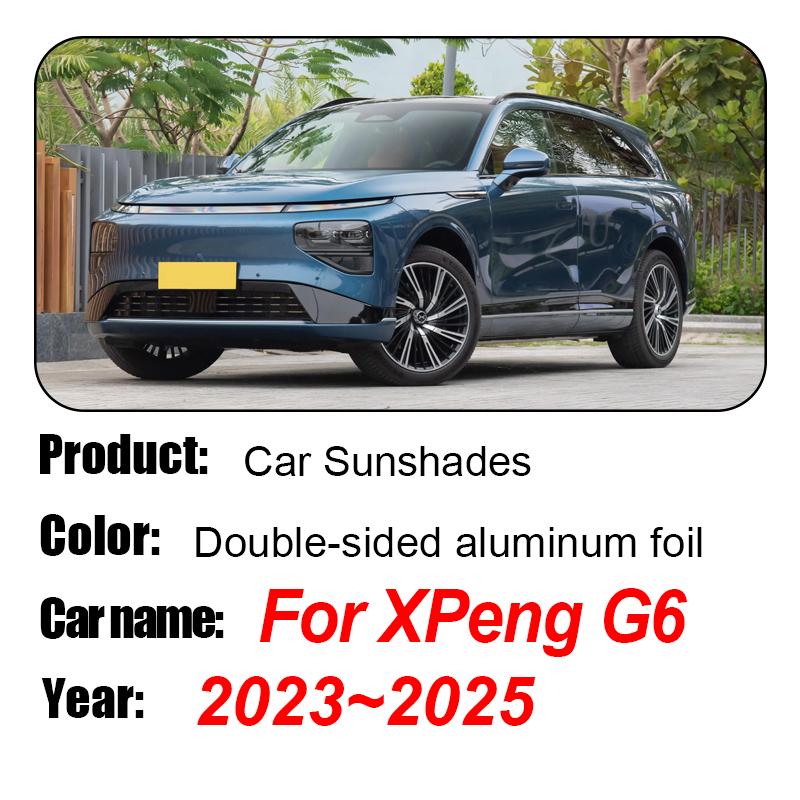 For XPeng G6  2024 2025 Car Magnetic Coverage Sunshade Anti-UV Mesh Sunshade Sunscreen Privacy Protection Auto Accessories