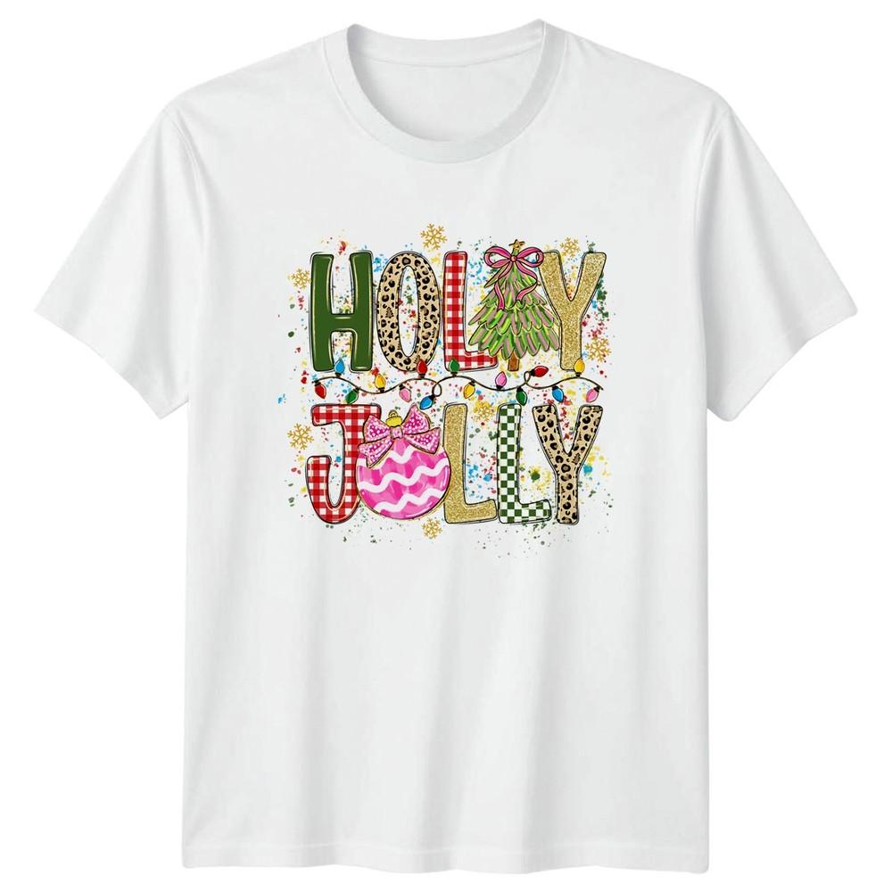 Holy Jolly Christmas Holidays Unisex Unisex Graphic TShirt Festive Tee S