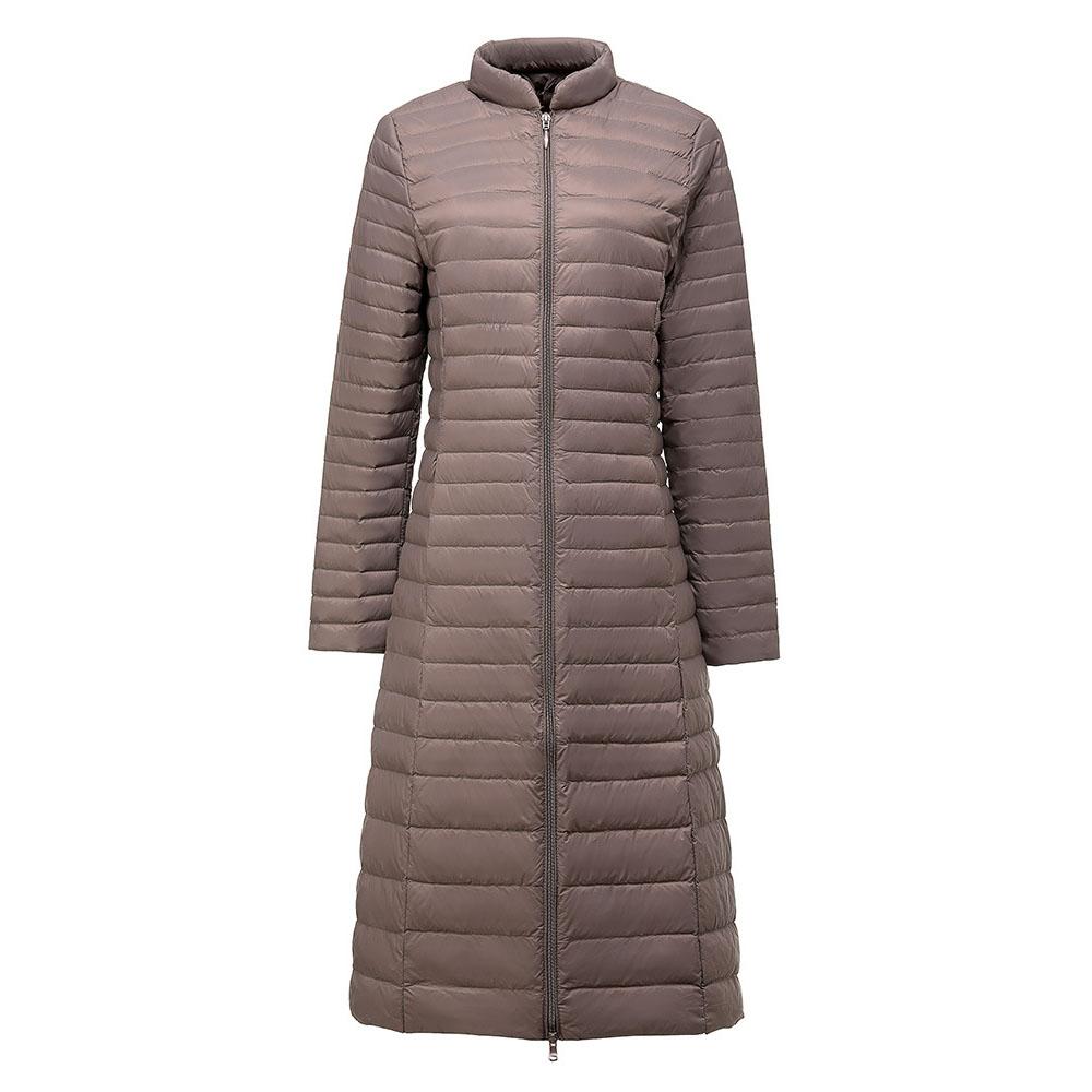 Women Light Long Quilted Duck Down Jacket Feather Puffer Parkas Plus Overcoat Windbreaker Winter Cold Pressure Down Coats