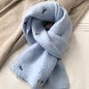 Korean Autumn and Winter Atmosphere, Dachshund Dog Embroidered Knitted Scarf, Female Student Warm Neck Protection and Cold Protection Versatile Scarf