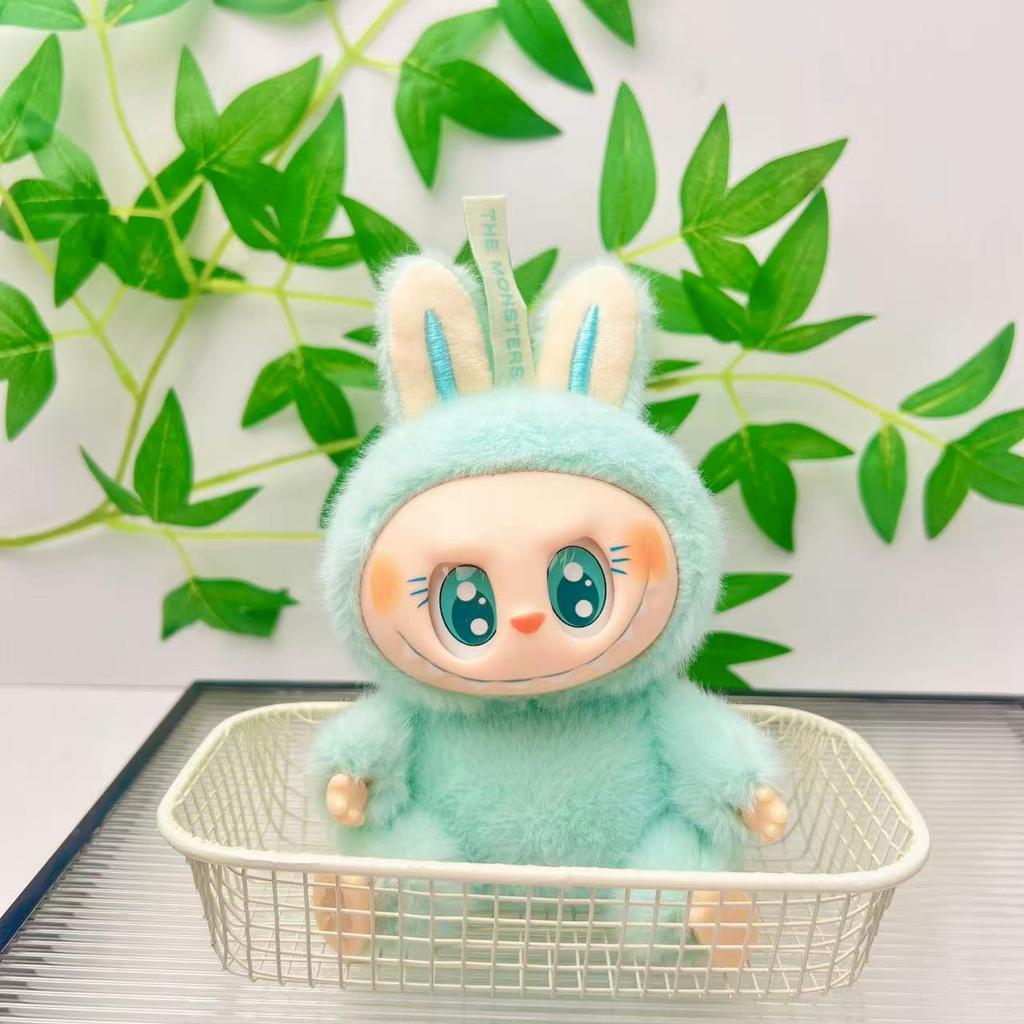 New Labubu Sitting Party Rotating Labubu Pendant Rotating Labubu Plush Vinyl Face Cute Pendant