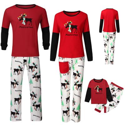 Christmas Pajamas Set 2PCS//Packs Kids Baby Tops Blouse Pants Family Pajamas Sleepwear Clothes