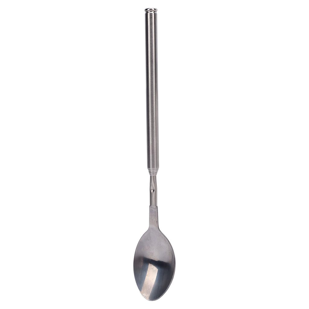 Telescopic Spoon Stainless Steel Ergonomic Design Multifunctional Dinner Retractable Spoon for Barbecue
