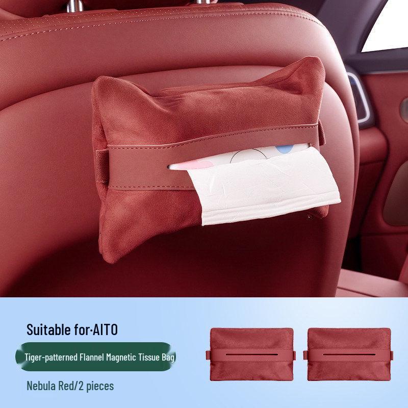 AITO M7 M8 M9 Magnetic Car Tissue Box: Fits 26 Models, Pull-out Storage & Decoration Accessory.