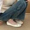 Shallow Single Shoes Women 2025 New Korean Version Bow Round Head Gentle Fairy Doudou Shoes Women Flat Bottom