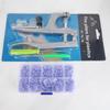 120-Piece Snap Fastener Installation Tool Set with Colorful Resin Buttons and Hand Press Pliers