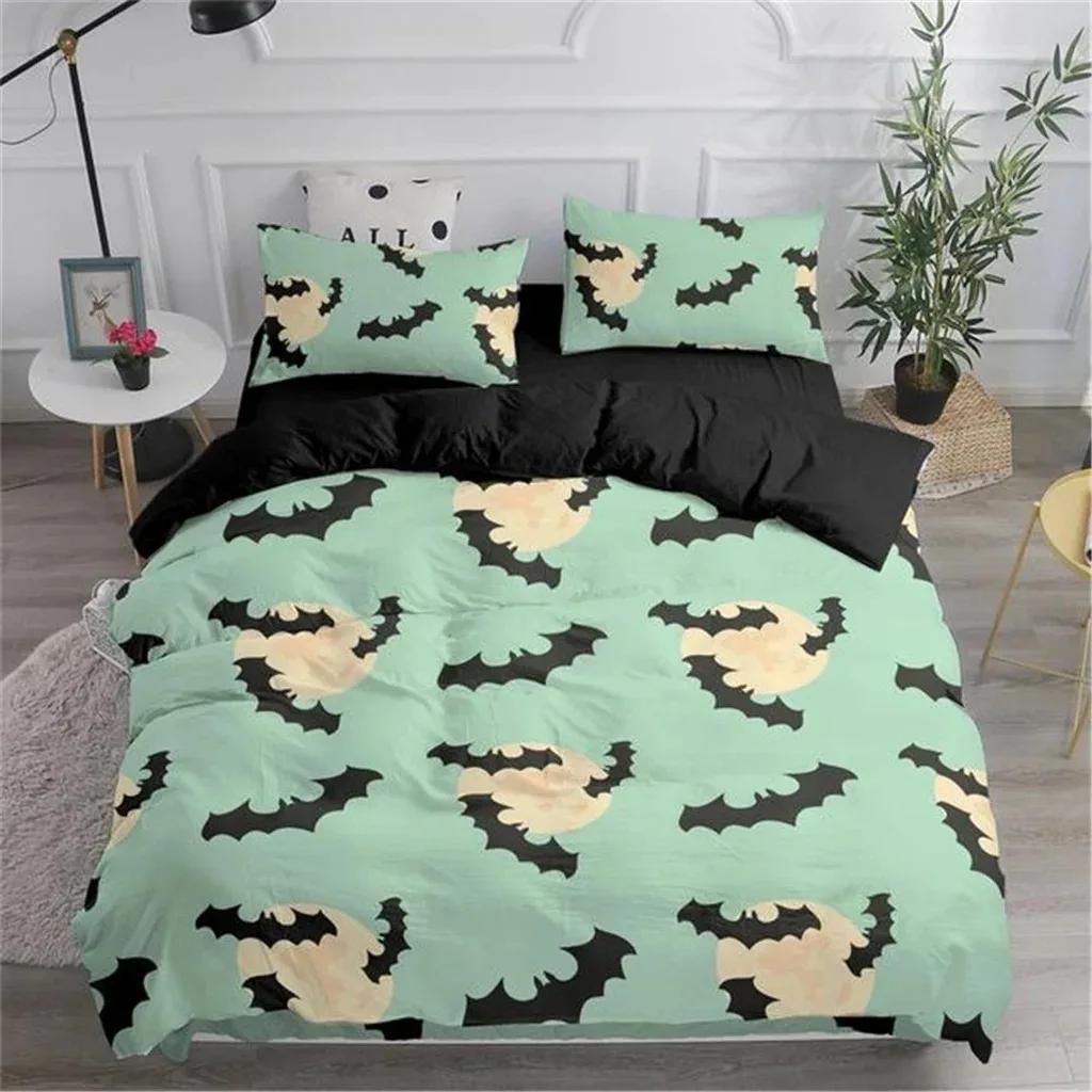 Vampire Bats Bedding Set 3D Printed Soft Polyester Duvet Cover Set Single Double Twin King Size Teens Adults Night Elves Animals