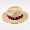 Natural Wheat Straw Fedora Hat Women Summer Beach Panama Caps Bowknot Ribbon For Holiday Party
