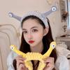 Fashion Cartoon Snail Headband Elastic Flannel Plush Hairband Fluffy Non-slip Hair Hoop Makeup