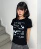 LMR Brushed Lettering Short Sleeve T-Shirt Black