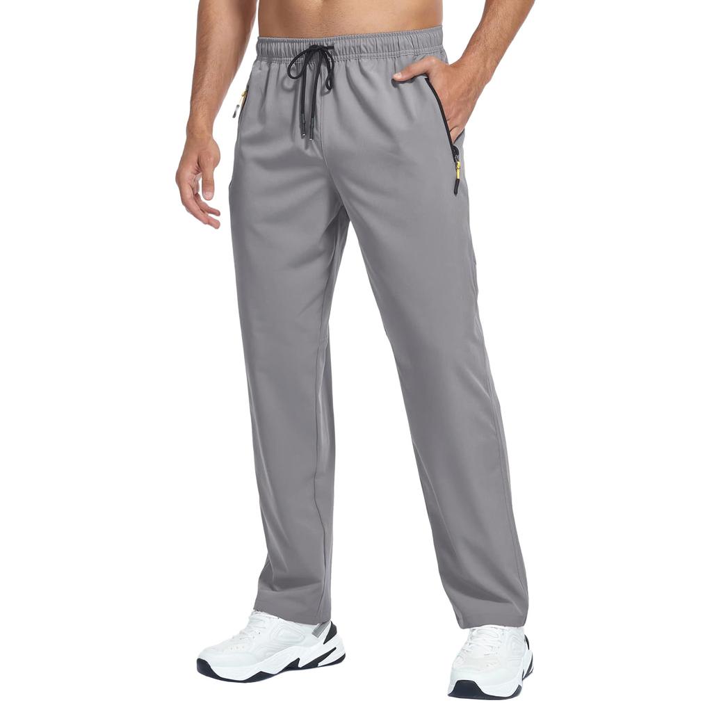 Men's Lightweight Jogger Pants with Adjustable Waistband and Zipper Pockets Suitable for Father Day Gifts My Orders Casual Sportswear Outdoor Use