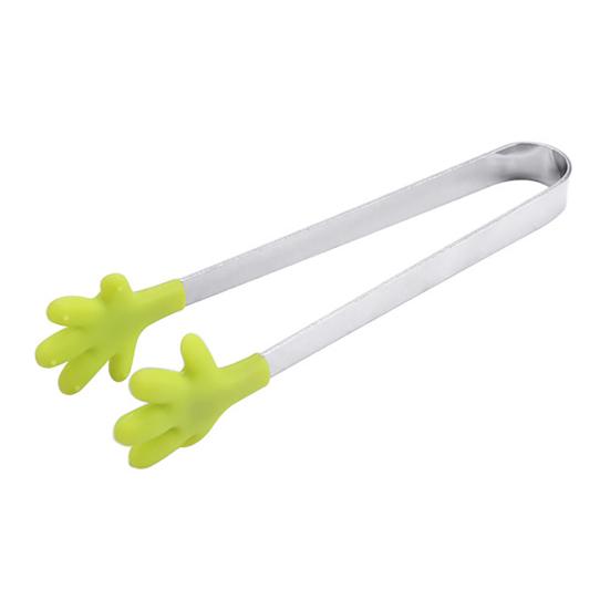 Small Palm Stainless Steel Silicone Sugar Tong Food Clip Clamp Home Kitchen Tool