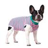 Dog Clothes, Thin Belly Protection Vest, Belly Anti-cool Free Striped Shirt, Back Buttons, Female Dog Sterilization and Weaning