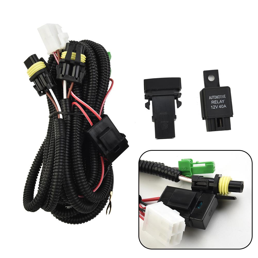 

1Set H11 Fog Light Wiring Harness Socket With LED Indicator Switch+ Automotive Relay Car Original Accessories China Mainland